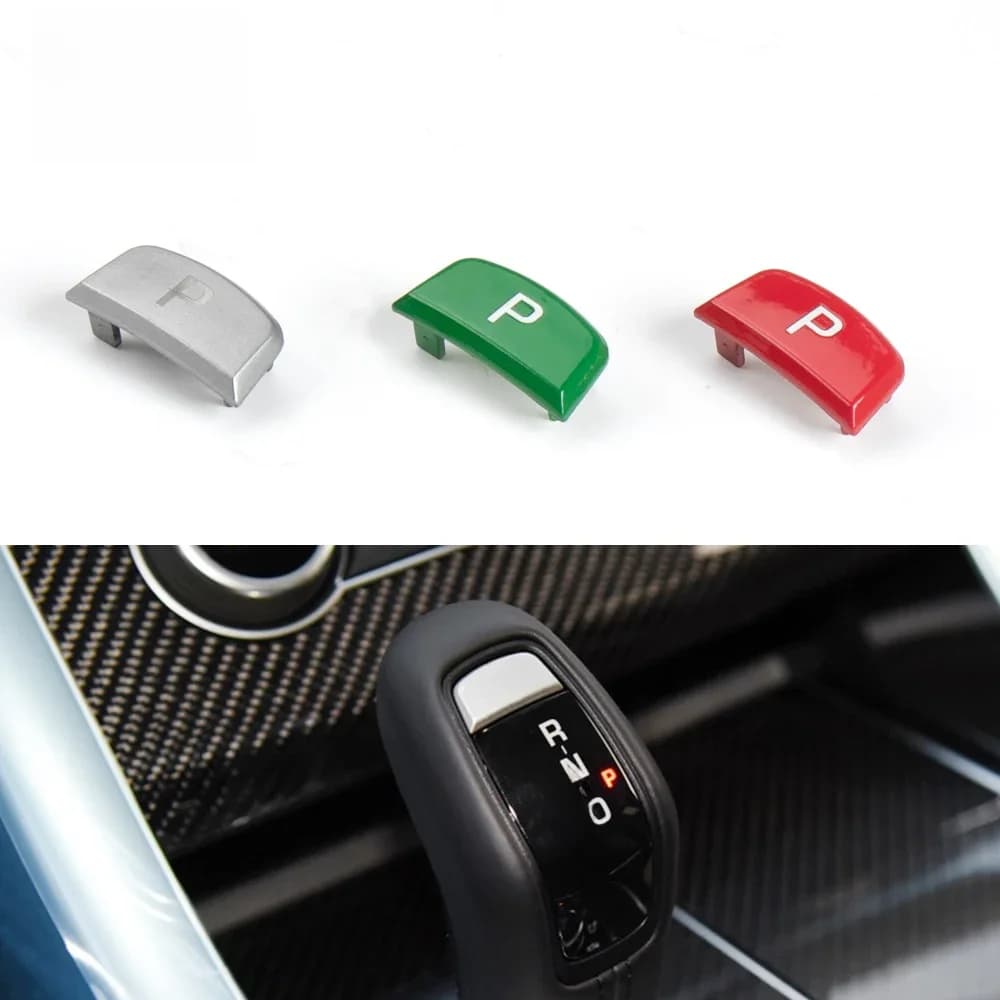 Bouton automatique de la lettre P de chapeau de bouton de stationnement de levier de vitesse de voiture pour la F-TYPE de salariés de dehors de Land Range Rover LR08Powered 13 2013-2020
