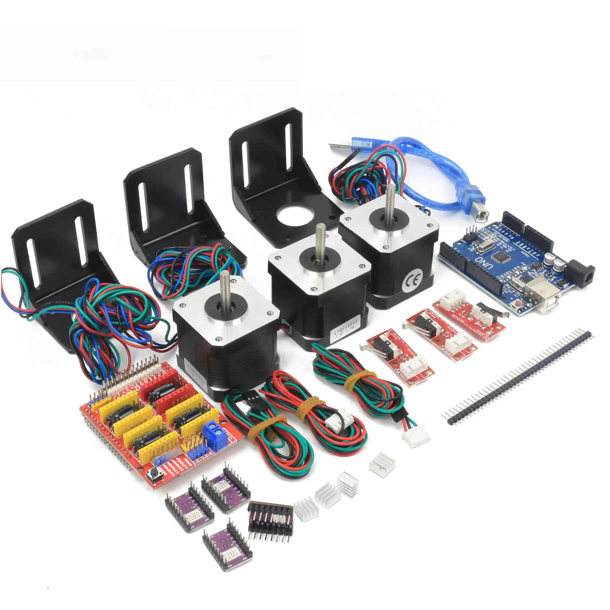 Kit de contrôleur CNC pour moteur pas à pas Nema 17, amélioration UNO R3, pilote DRV8825 pour imprimante 3D Ardu37