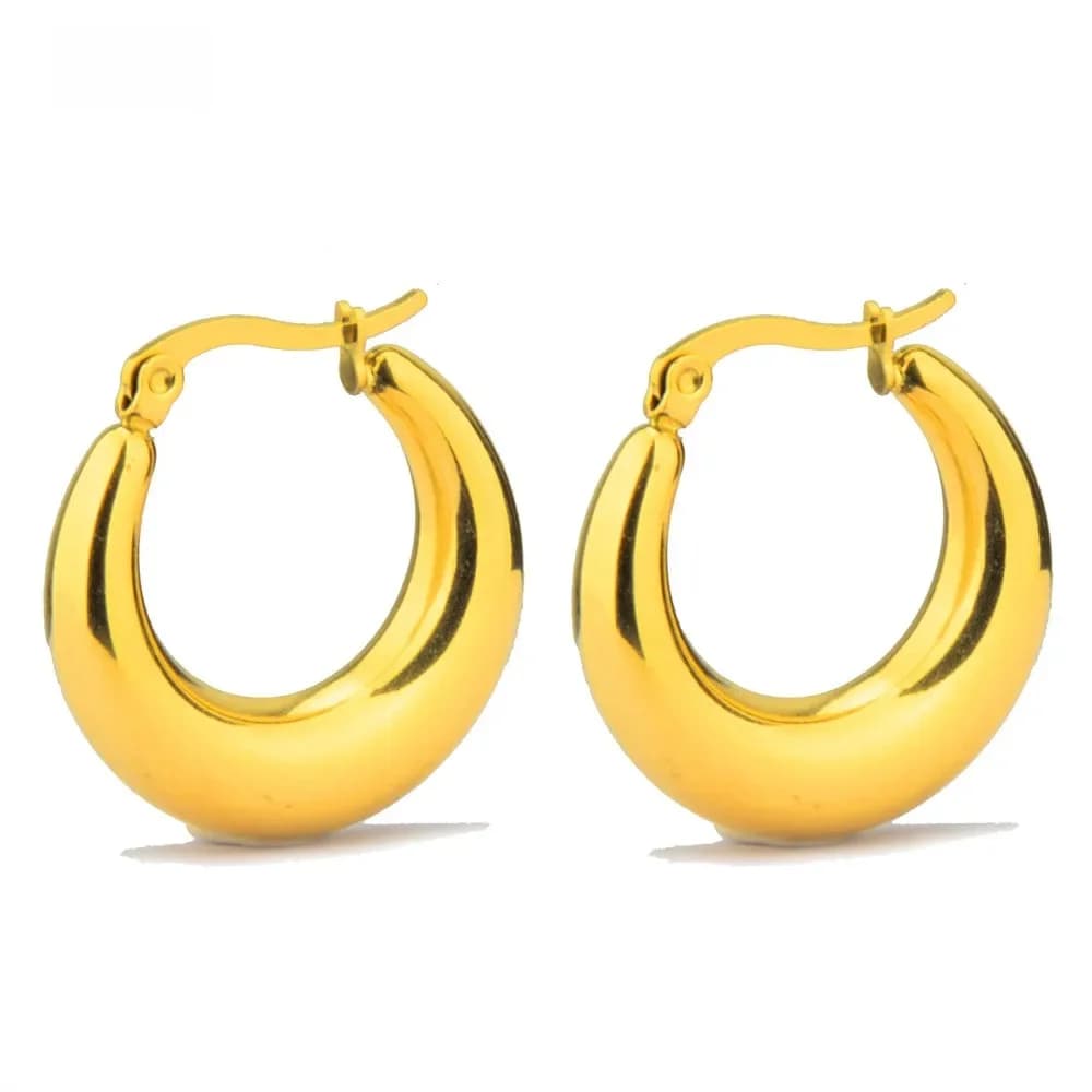 BTEN-Boucles d'oreilles créoles grand cercle pour femmes et filles, bijoux en acier inoxydable, lisses et exquis, fête de mariage, nouveau style, vente en gros, 2020