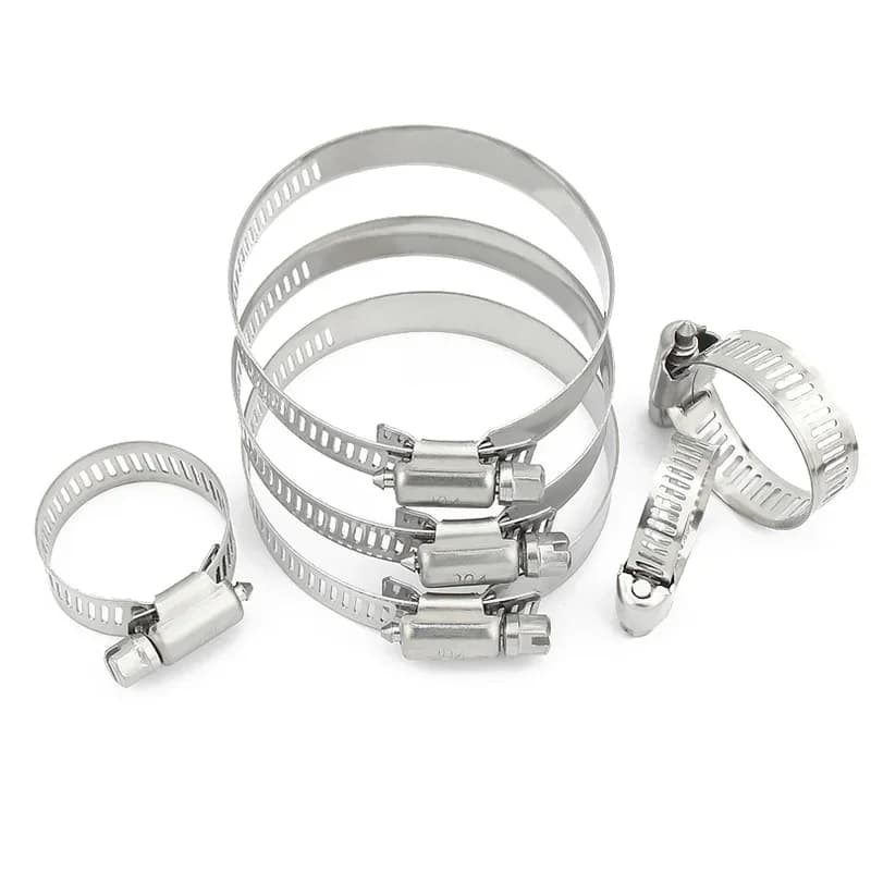 Collier de serrage réglable en acier inoxydable 304, 6-12-27-63mm, ensemble de clips pour tuyaux d'eau, plomberie, menuiserie, outils de soudage, 4 pièces