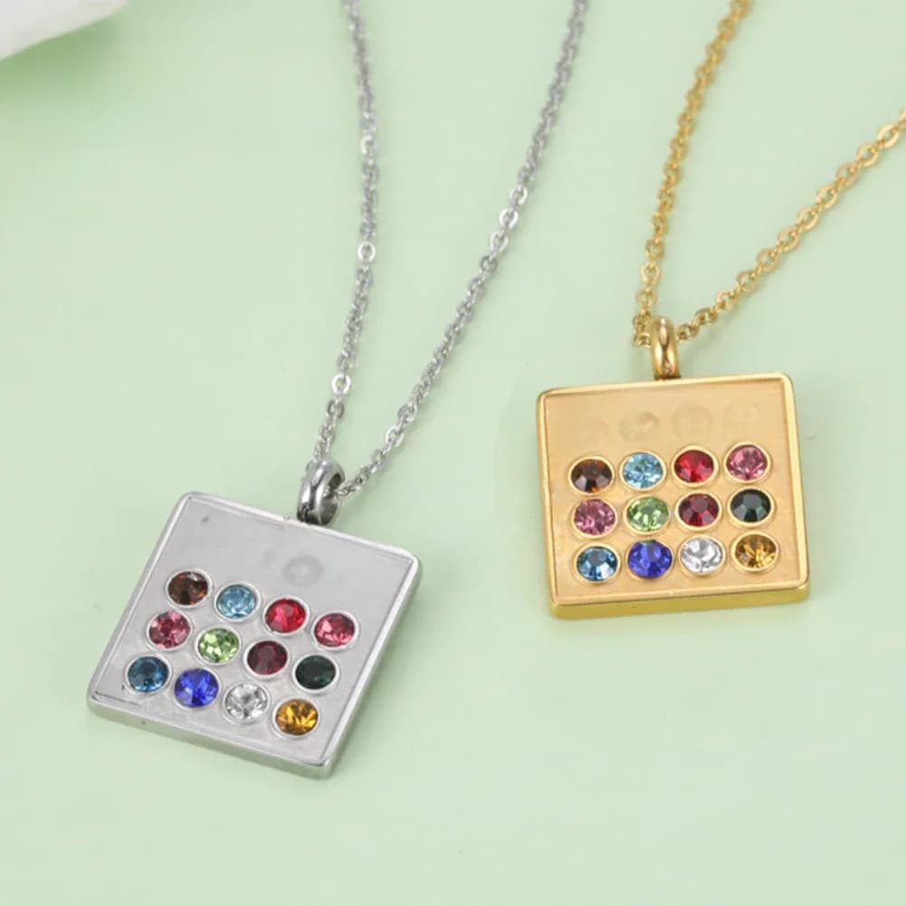 Dawapara-Collier pendentif avec biscuits, amulette porte-bonheur hébraïque, tribus juives, pendentif rempli, bijoux en acier inoxydable, 12 pierres de naissance