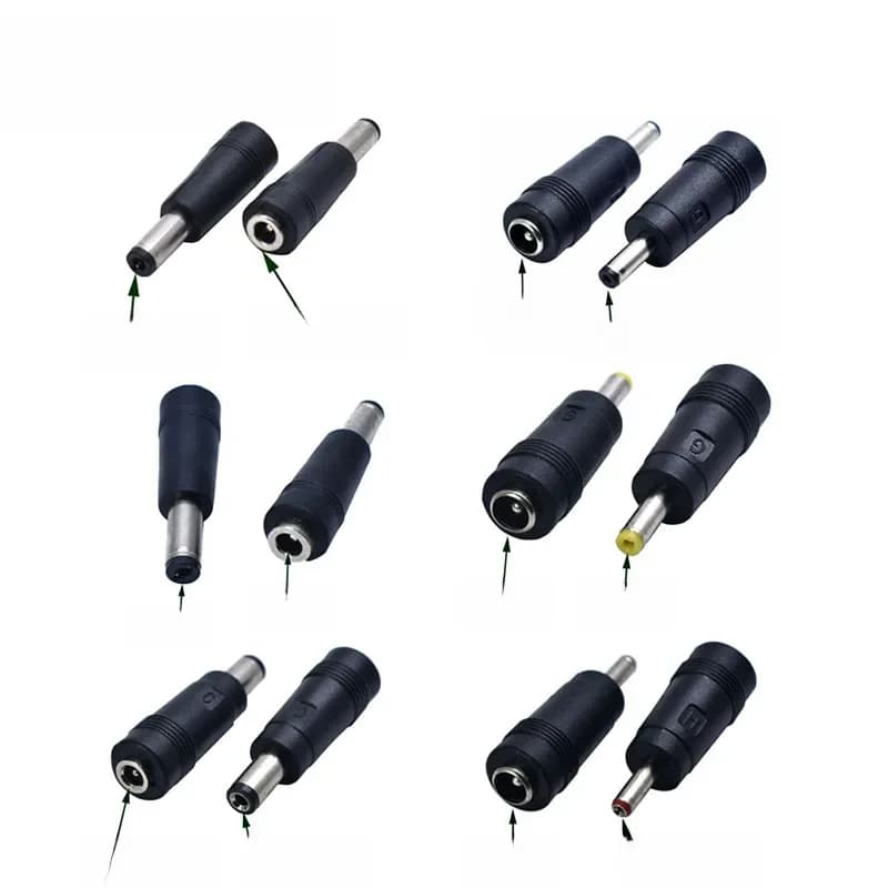 1 pièce Adaptateur de connecteur d'alimentation DC 5.5x2.1mm mâle vers femelle 3.5*1.35, 4.0*1.35, 4.0*1.7 pour ordinateur portable