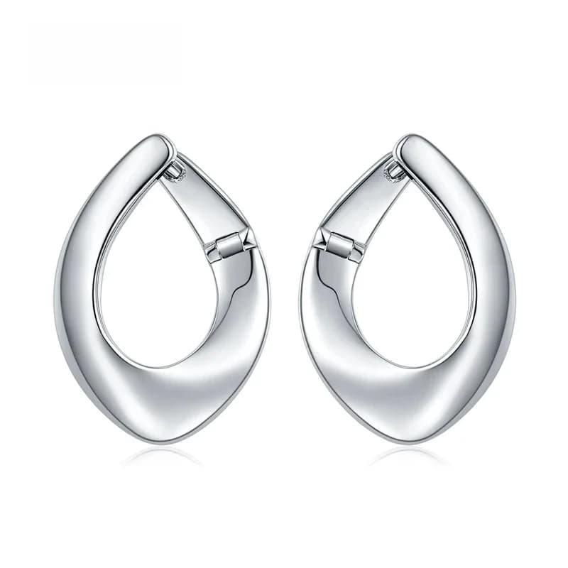 Boucles d'oreilles pendantes LAYA pour femmes, idéales pour la fête des Mères, forme ovale, design personnalisé, en argent sterling 925, bijoux de luxe originaux, nouvelle tendance.