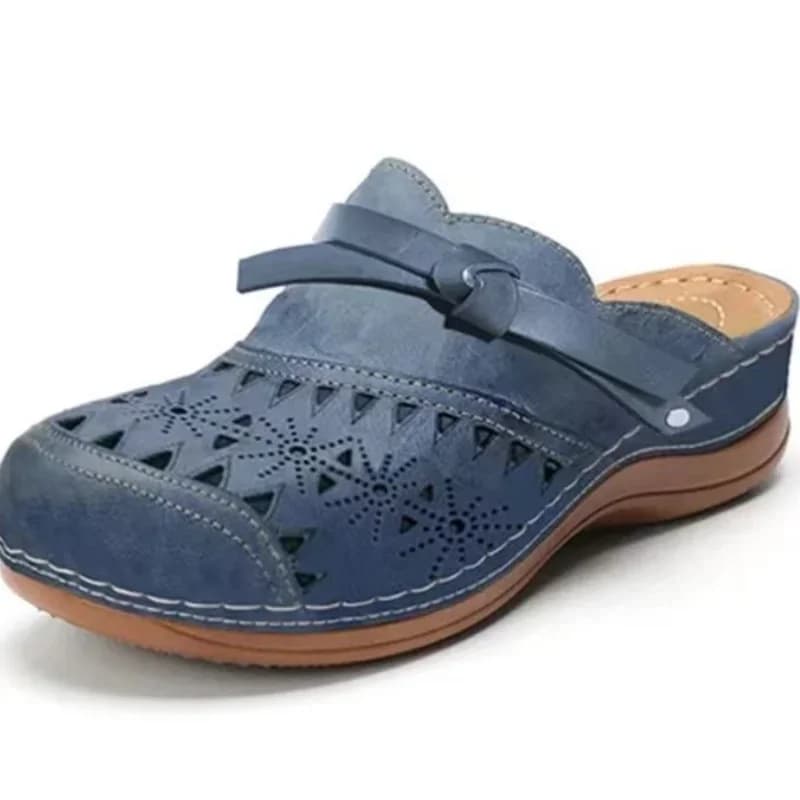 Sandales à talons compensés pour femmes, chaussures d'été, close Parker, creuses, mules à enfiler, WSH4064
