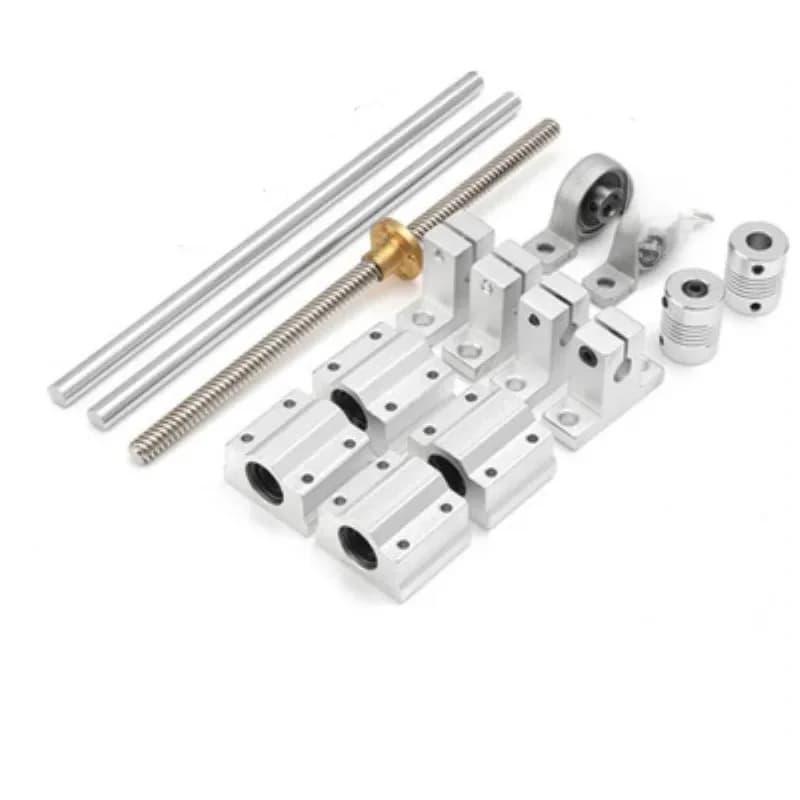 Vis T8 à plomb pour axe optique, 15 pièces/ensemble, 8-400mm, bricolage, rail de guidage, siège de roulement, guide linéaire, support d'arbre, assemblage de vis ézoïdales