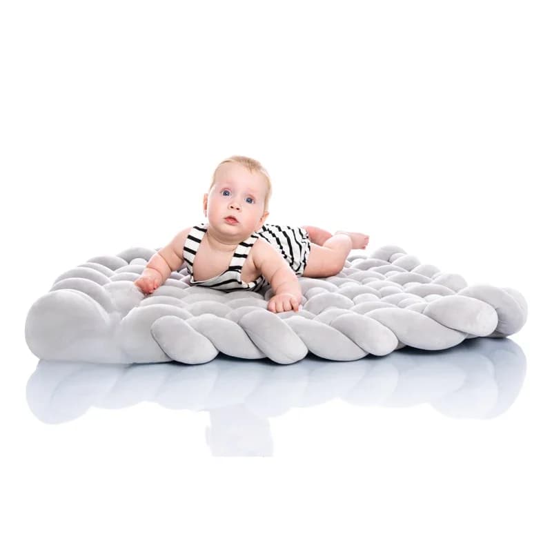 Nministériels d en peluche pour bébé, fait à la main, coton doux, carré, décor de pépinière, oreiller de sol, activité, polymère de jeu pour enfants
