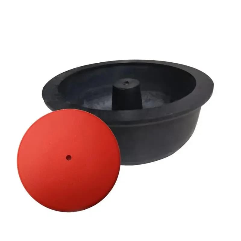 Baril de gobelet vibrant pour pierres précieuses de 8 pouces, avec couvercle, seau de polissage de bijoux en caoutchouc de 245mm