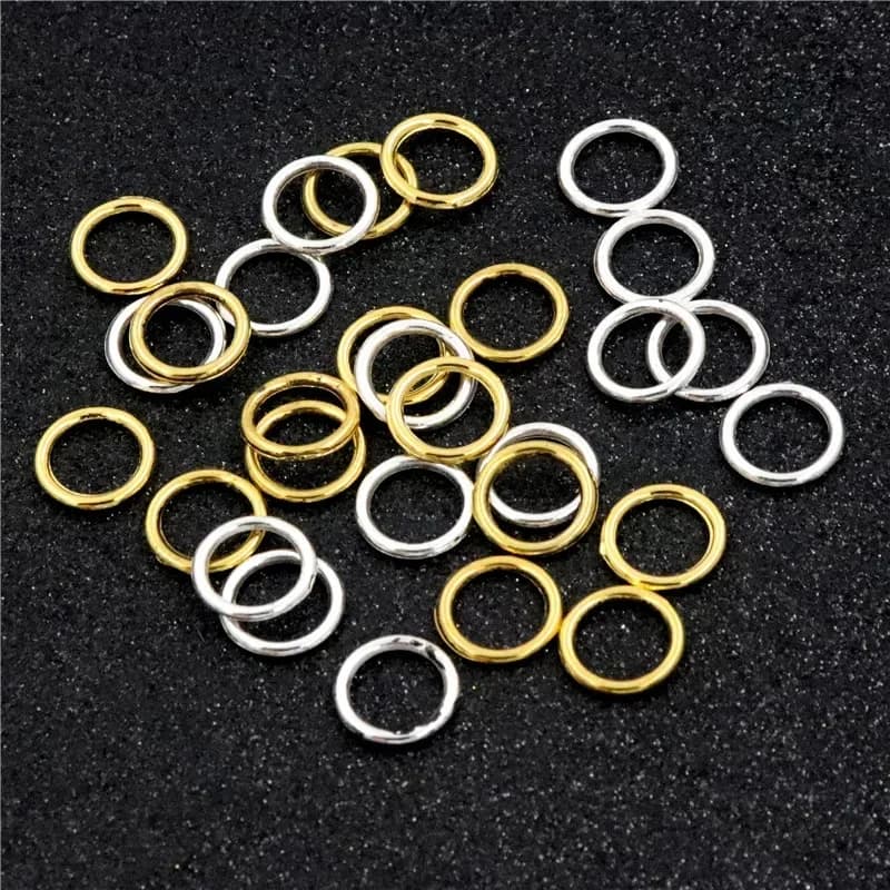 Anneaux de saut en alliage de Zinc et or tibétain de 10mm de diamètre, connecteurs de bague de cercle fermés et soudés, accessoires de bricolage pour la fabrication de bijoux, 100 pièces