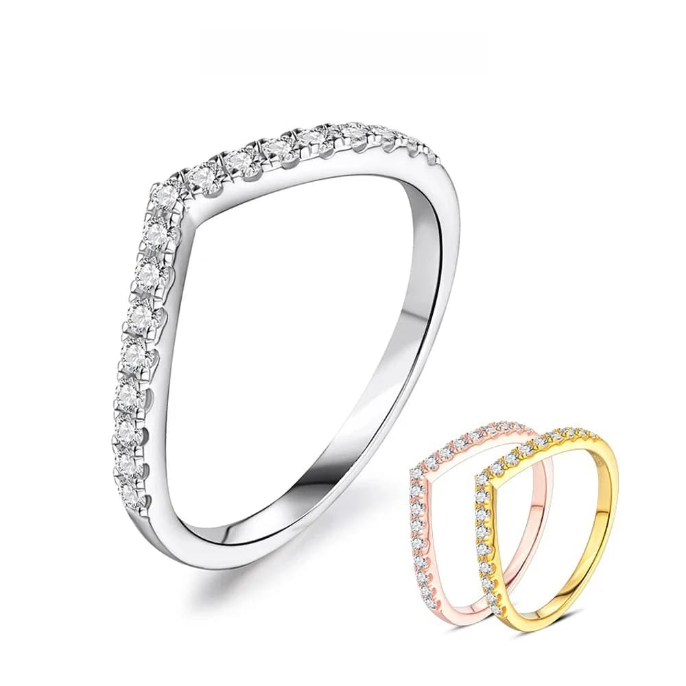 ATTAGEMS-Bague en diamant Moissanite pour femme, argent regardé 925, bague de fiançailles, bijoux de mariage