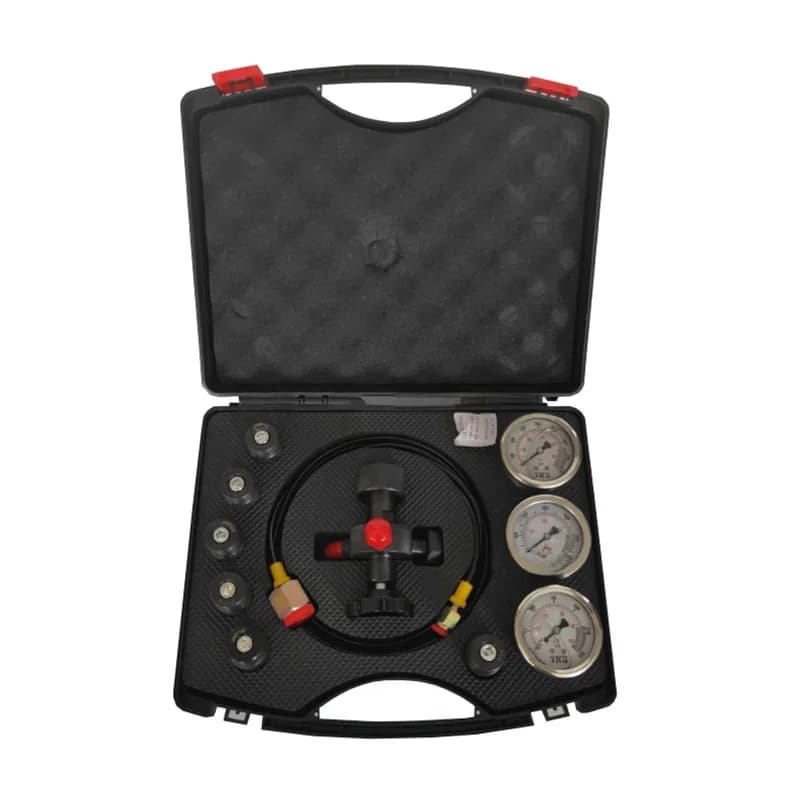 Kit de charge de gaz d'azote et de test de pression de cylindre d'accumulateur hydraulique 7 en 1