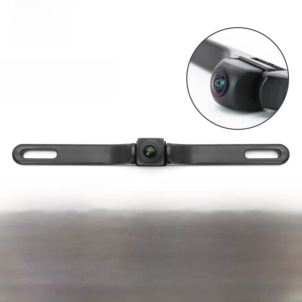 Smartour 180 degrés Fisheye lentille HD voiture arrière vue arrière caméra de recul cadre de plaque d'immatriculation Vision nocturne