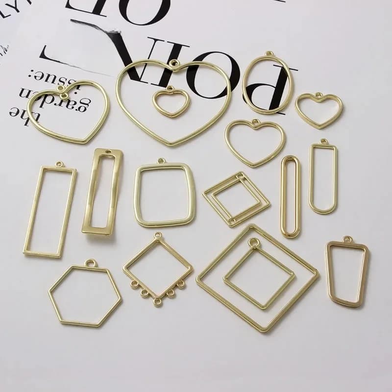 Breloques en Forme de Cœur pour Boucles d'Oreilles, Pendentif Irrégulier en Or, Bijoux de Bureau, Accessoires de Bijoux, 10 Pièces