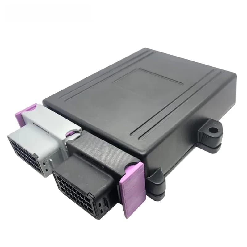 1 ensemble de boîtier de contrôleur ECU GPL automobile en aluminium noir à 2 trous et 24 broches avec connecteur PCB et bornes
