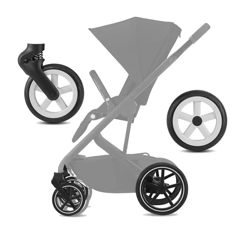 Roue de Poussette pour Cybex Priam Bailos S ata os Melio Eezy, Accessoire Avant ou Arrière avec Roulement