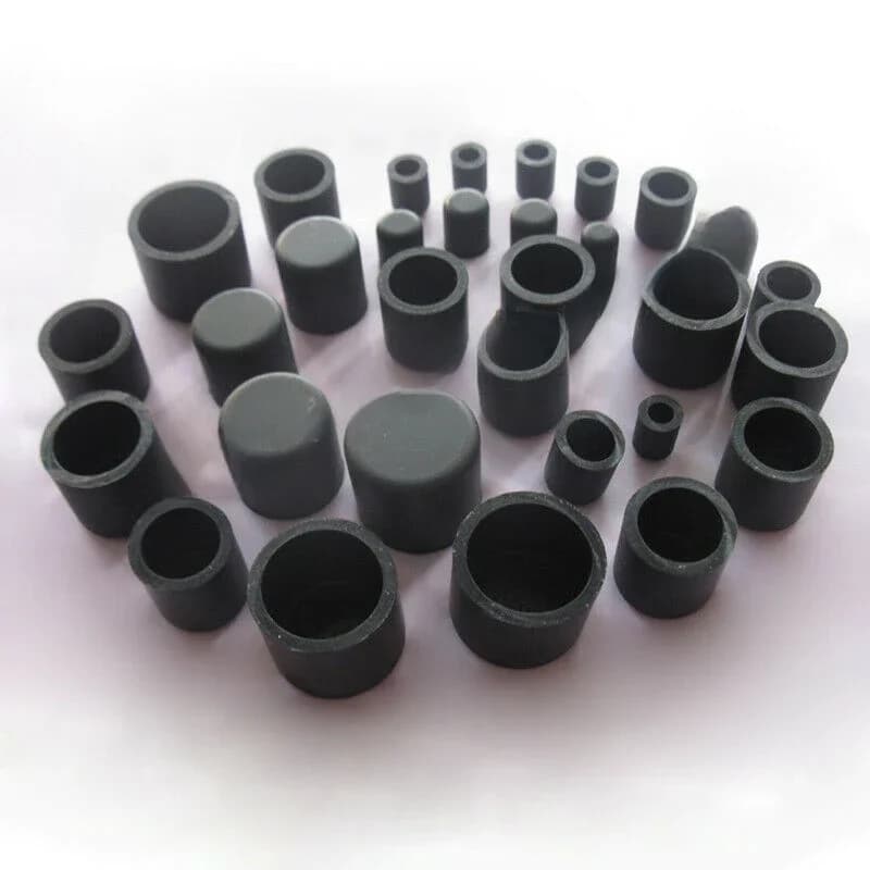 Embouts ronds en caoutchouc de silicone, couvercle de tuyau, bouchons d'insertion de tube rond, noir et blanc, femelle, 2.8-24.7mm, 2-20 pièces