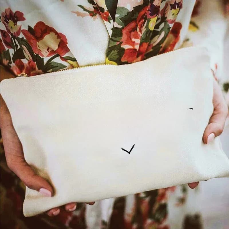 Trousse de maquillage personnalisée, cadeau de demoiselle d'honneur, cadeaux de fête d'enterrement de vie de jeune fille, proposition de réception nuptiale, sac à cosmétiques en toile, pochettes