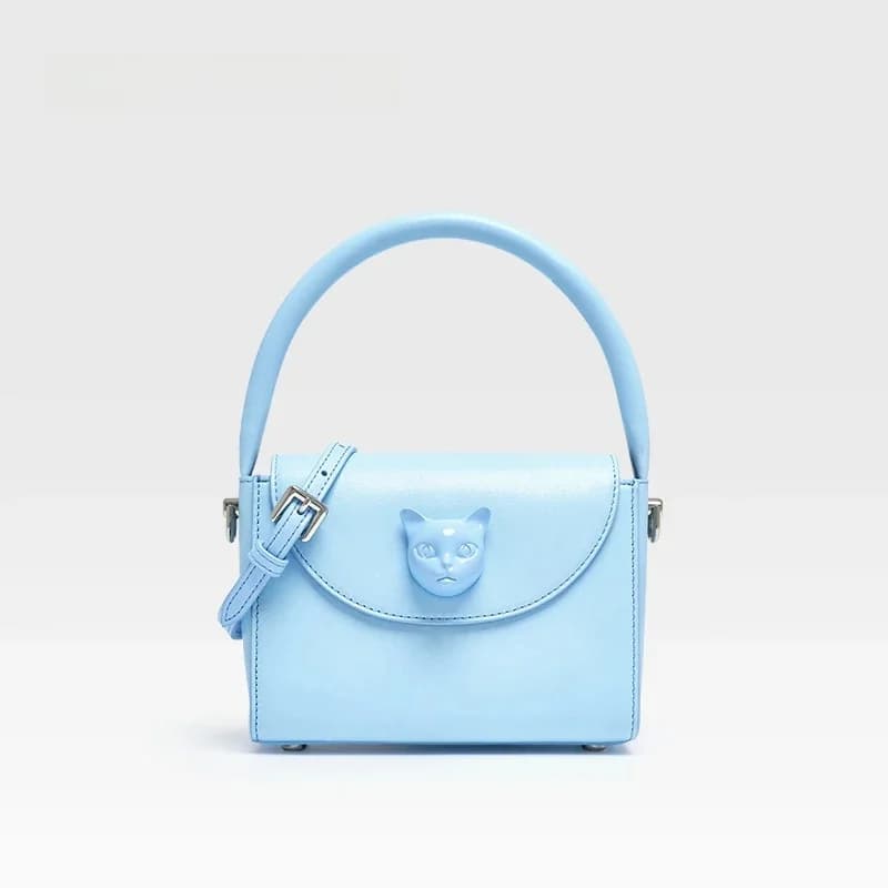 Sac à main en cuir de luxe pour femme BAFELLI, nouveau modèle 2026, petit sac à bandoulière de marque de mode, style créateur, motif chat