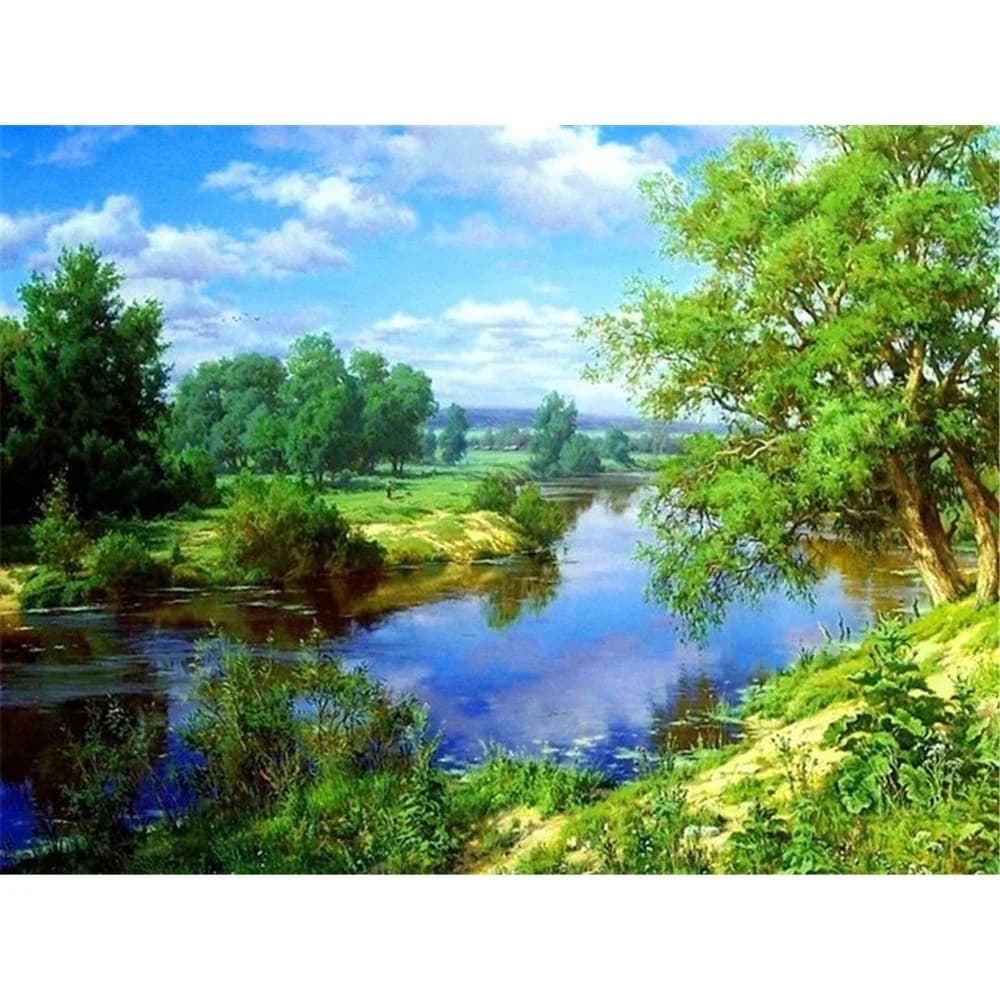 Paysage Nature bricolage broderie 11CT point de croix Kits couture artisanat ensemble fil de coton imprimé toile vente à la maison