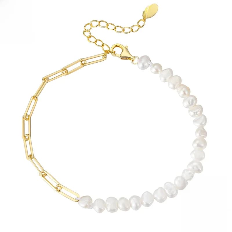 ORSA Jewelry – Bracelet en argent Sterling 925 avec chaîne à maillons pour femme et fille, bijou Vintage à la mode, avec gros trombone, GPB01