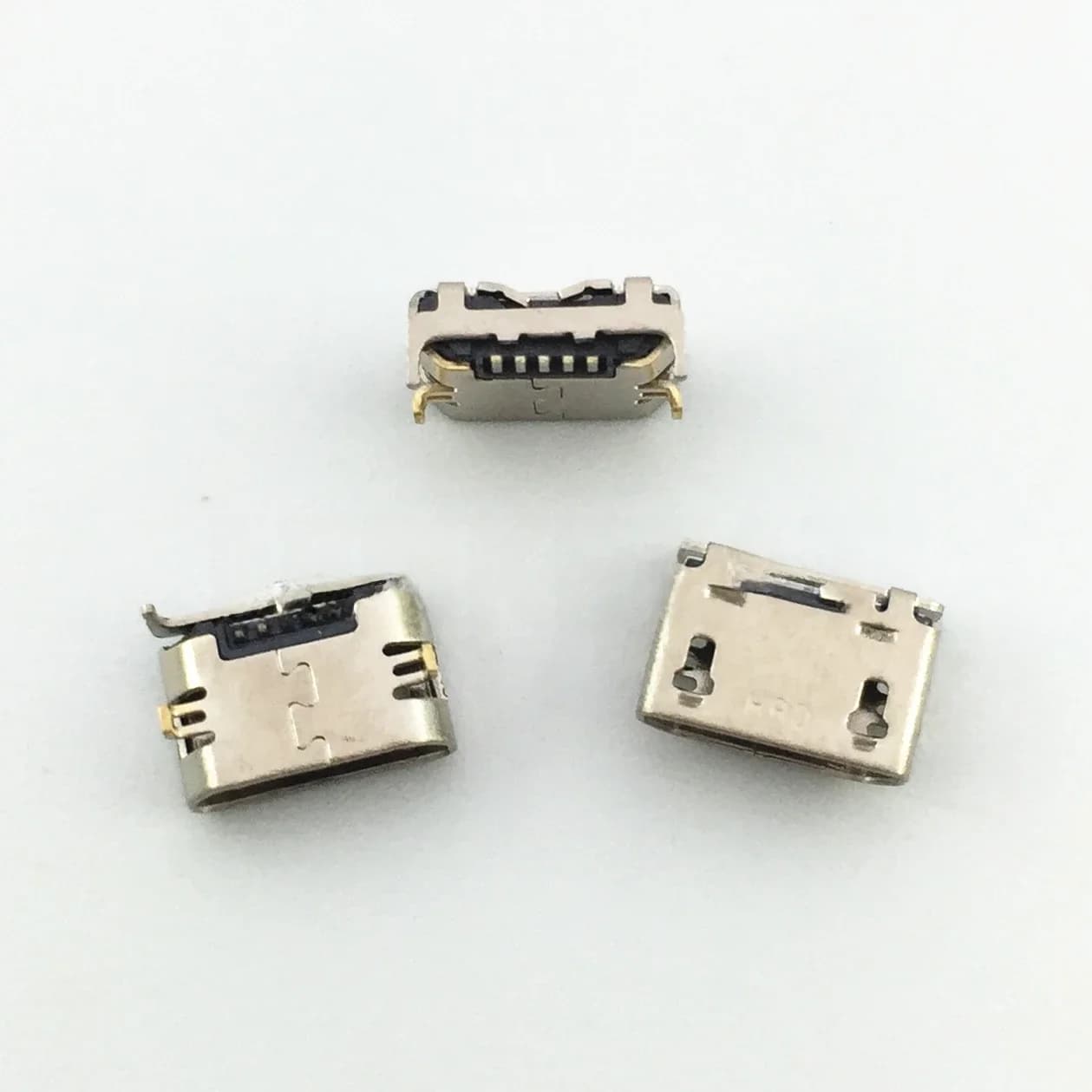 100 pièces Connecteur Mini Micro USB 5 broches, type « Big Ox Horn », à quatre pattes, avec plaque, prise femelle pour la charge de téléphones mobiles