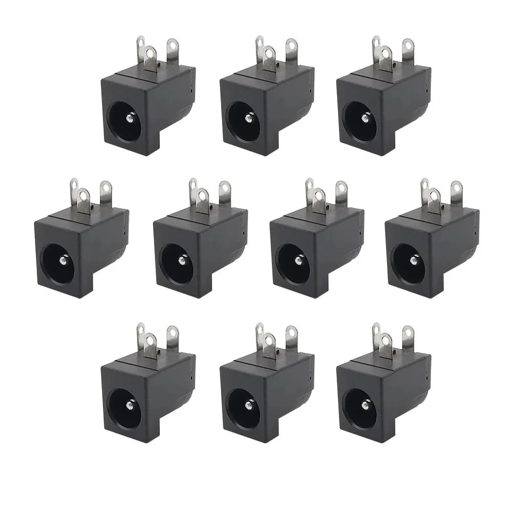 10 pièces DC-005 5.5x2.1mm connecteur de prise d'alimentation cc DC005 5.5*2.1 rond l'aiguille bornes de montage sur PCB