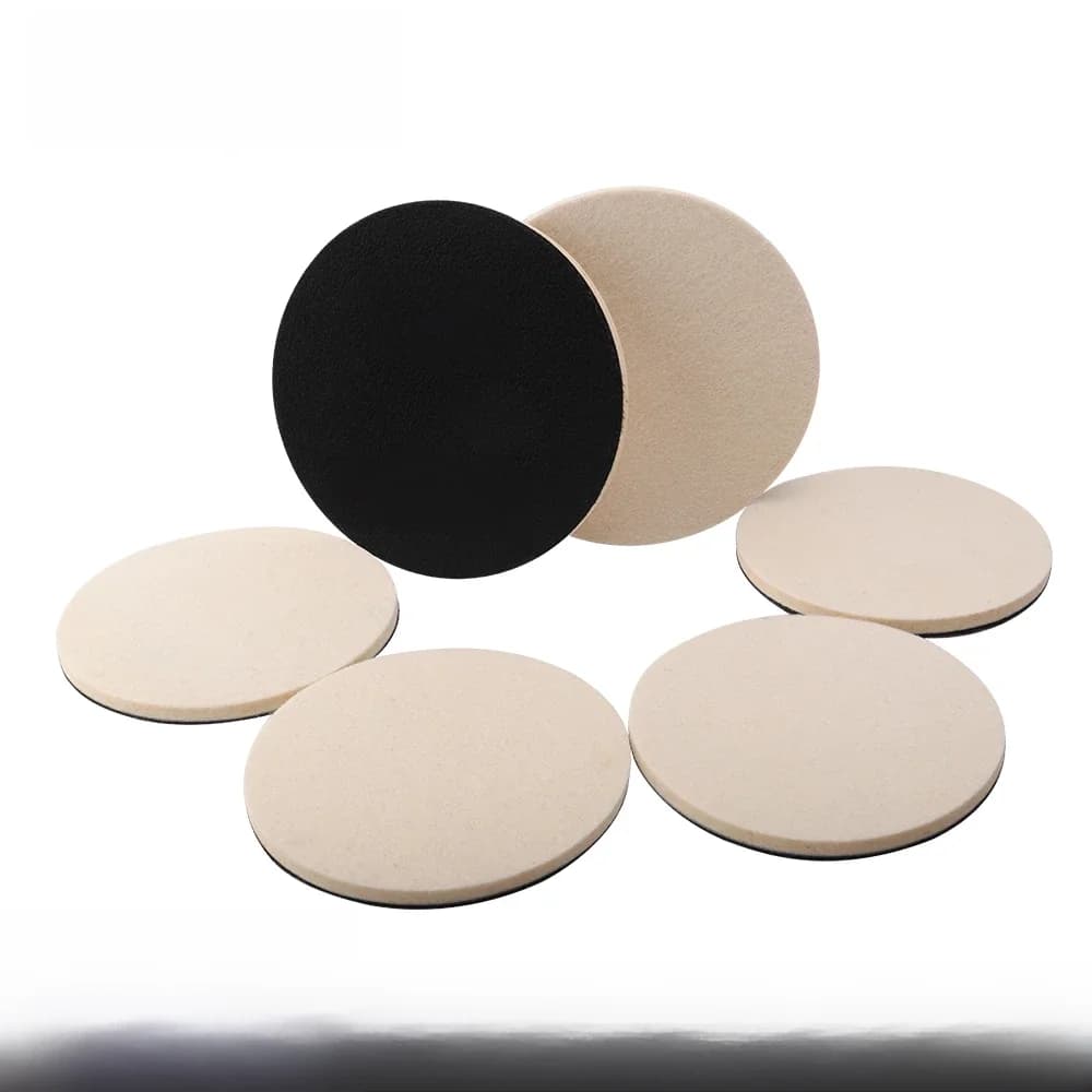 SPTA 1PC 1/2/3/4/5/6/7 pouces tampon de polissage de verre en feutre de laine pour polisseuse RO/DA/GA coupe rapide polissage brillant