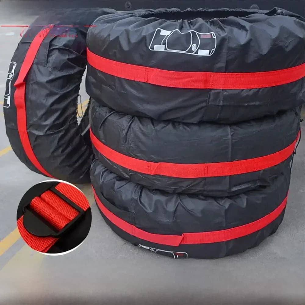 Juste de Protection Anti-Poussière en Polyester pour Voiture, Sacs de Rangement, Accessoires de Véhicule, 4 Pièces