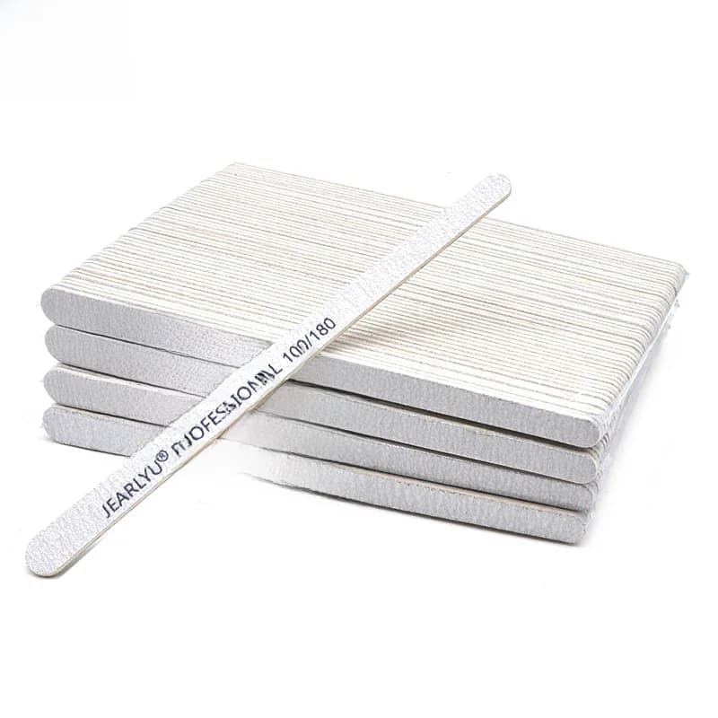 Lot de 200 Limes à Ongles Professionnelles 100/180/240, Polissoirs pour Gel Acrylique, Limes de Ponçage Grises, Outils de Manucure et Nail Art