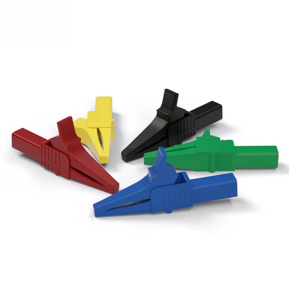 JZDZ 2 pièces 32A 1000V cartouches Crocodile pinces de Test de sécurité pour fiche banane enveloppée de 4MM J.60039