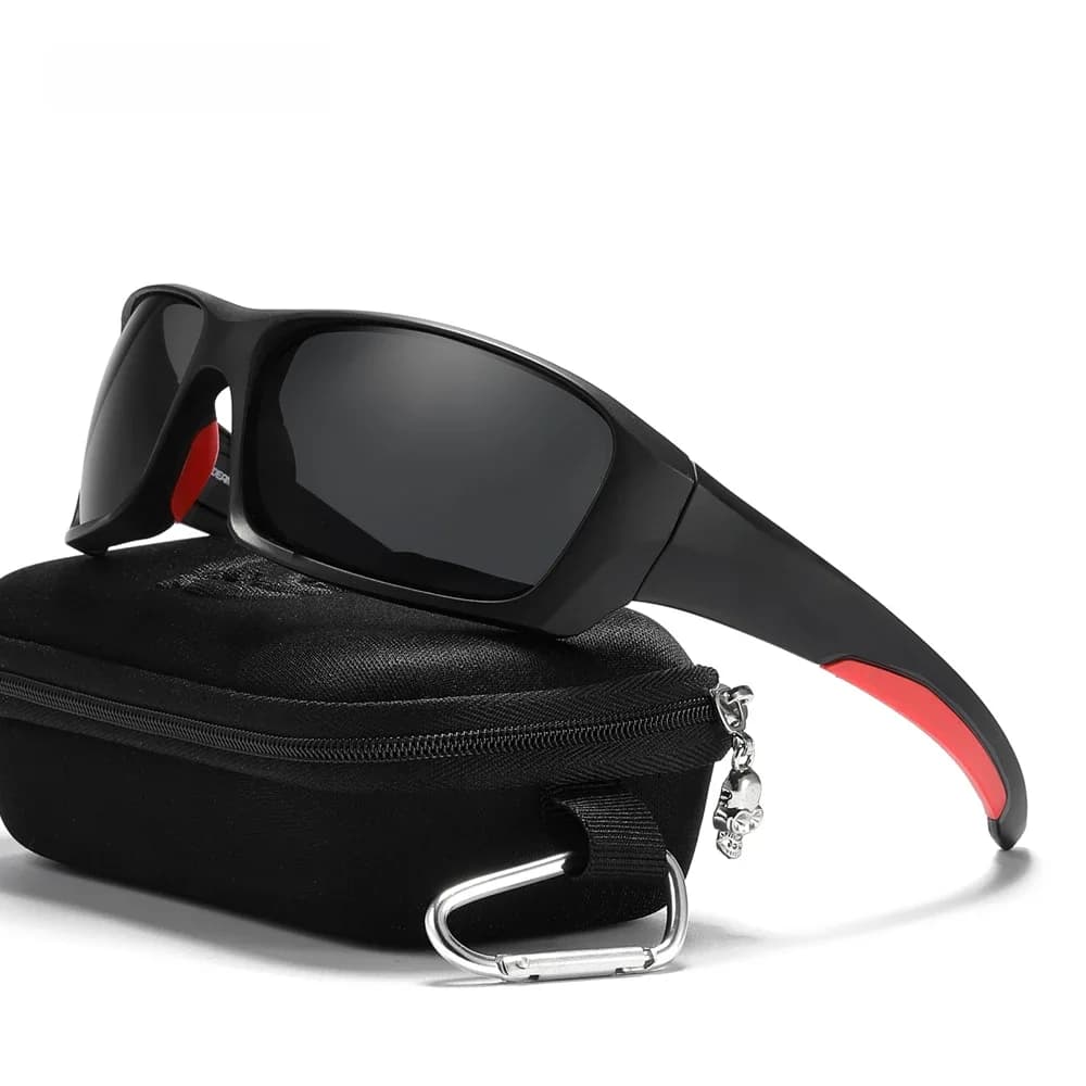 KDEAM lunettes de sport haut de gamme TR90 lunettes de soleil polarisées hommes randonnée pêche lunettes de soleil avec étui à fermeture éclair
