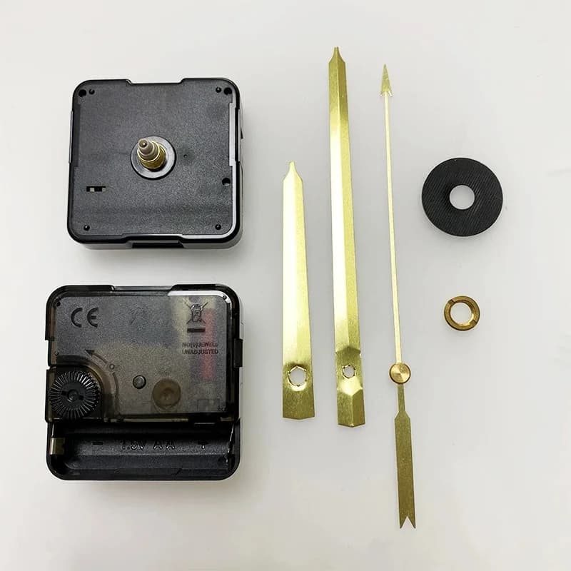 Kit de mouvement d'horloge à quartz avec aiguilles dorées, mécanisme d'horloge murale silencieux, pièces de réparation pour la fabrication d'horloges DIY