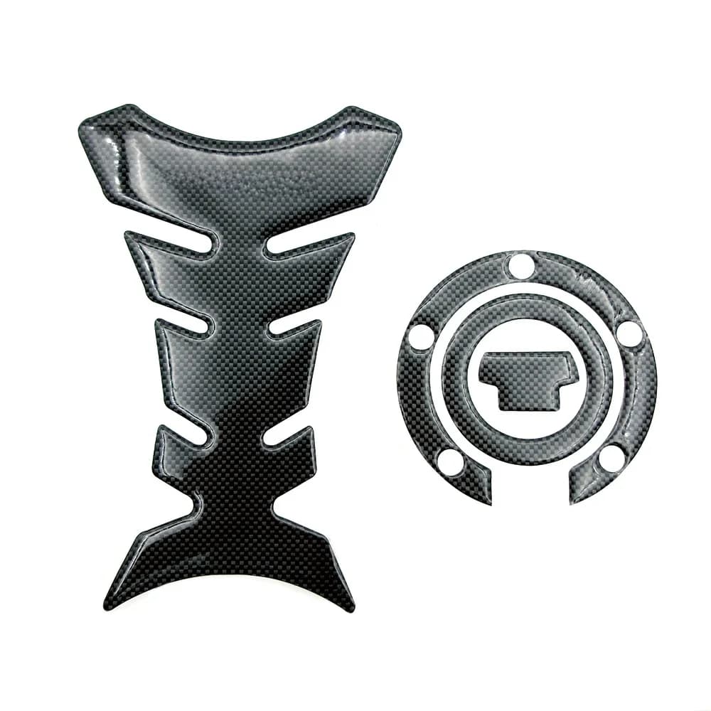 Autocollants de protection de réservoir de couvercle de bouchon de gaz de carburant de Fiber de carbone de moto pour Yamaha R1 R6 FZ6R FZ1S FAZER FZ6 FZ8 XJ6 Racing