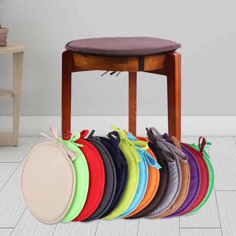Coussin de chaise rond couleur bonbon, coussins de siège avec cordon de serrage, décoration de maison, coussins de chaise de bureau 30cm 38cm