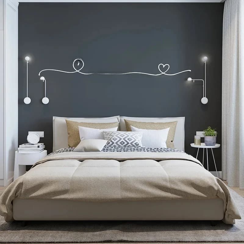 Autocollant mural en vinyle avec citation d'amour, couple de mariage, famille, chambre à coucher, tout me aime tout vous, salon, décor