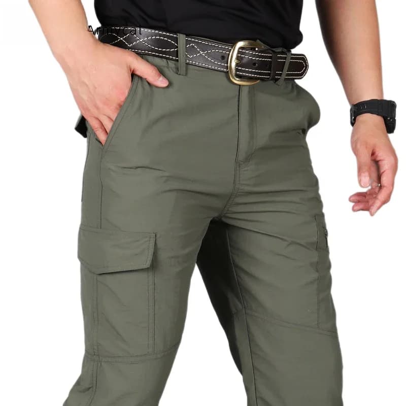 Nouveau pantalon décontracté hommes été pantalon d'entraînement militaire tactique Style militaire pantalon cargo pour hommes étanche à séchage rapide pantalon solide