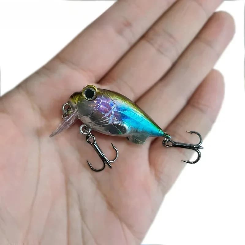 OUTKIT 1 pièces nouveau Design japonais leurre de pêche dur 4 cm/5.2g Mini appât à manivelle pour brochet perche bar coulant manivelle Pesca