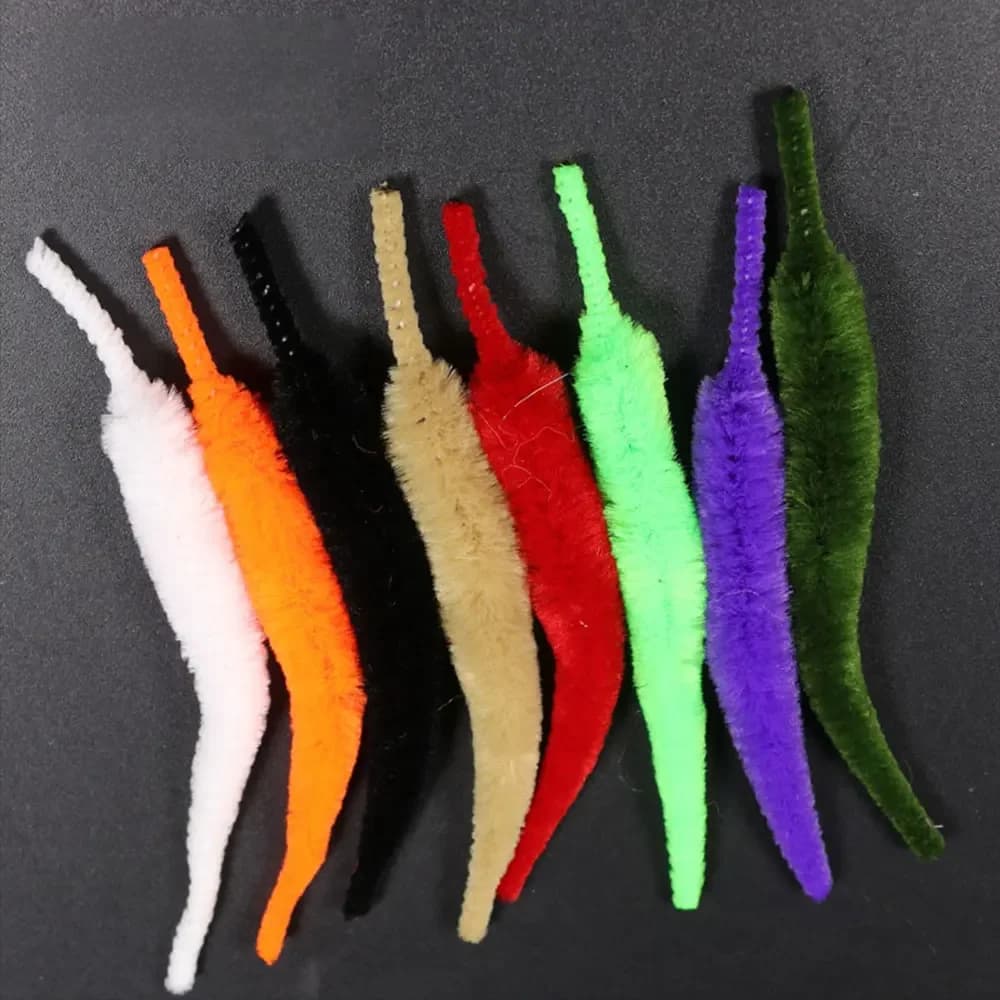 Vampfly 5 pièces petite taille Mangum Dragon queue serpent Wiggle queue Streamer mouche attachant matériel pour basse brochet Muskie fabrication de leurre