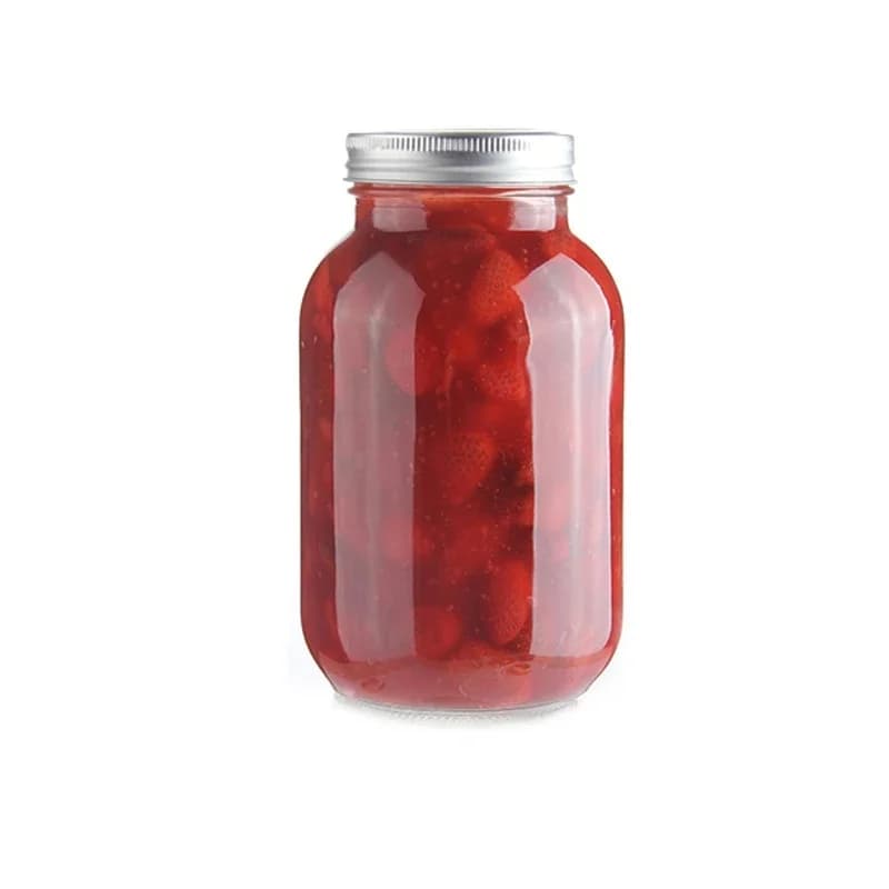 Bocal Mason en verre de 1000ML avec couvercle, bocal de mise en conserve pour la fermentation, le thé au soleil, le Kombucha, stockage des aliments secs, lavable au lave-vaisselle