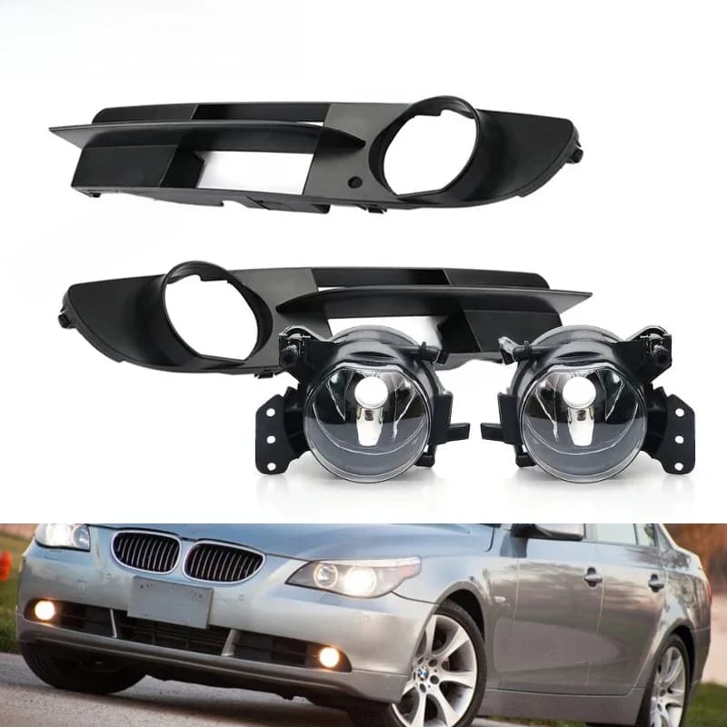 Couvercle de cadre de décoration de phares antibrouillard de voiture, style de voiture, BMW E60, 525I, 530I, E61, 545I, cape I, 51117049243/51117049244