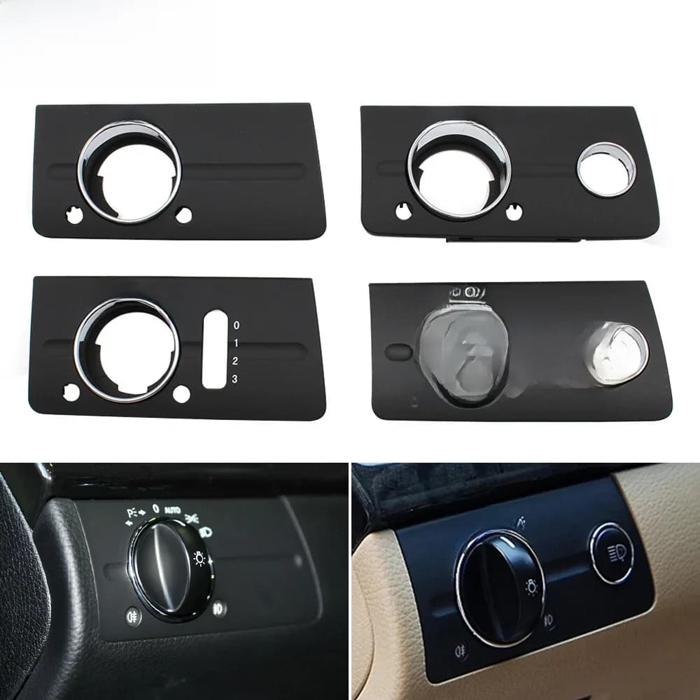 LHD RHD tableau de bord avant phare lampe interrupteur couvercle garniture remplacement pour Mercedes Benz W211 classe E 320 350 550 2003-2008