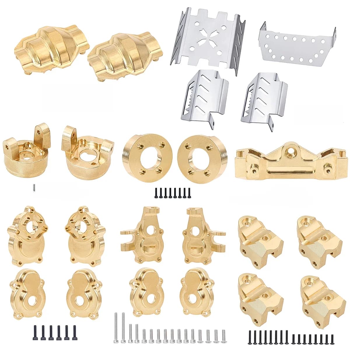 Support d'essieu arrière en laiton pour groupe de direction avant, pour modèles 1/10 YK4102 YK4103 1/8 YK4082 YiKong MJX H8H V1 RC Crawler – Amélioration