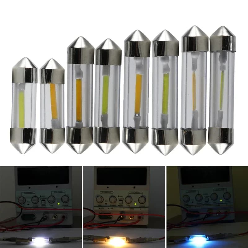 Guirxiété lumineuse LED COB Canbus, lampe de planning, ampoule de plaque intérieure, 31mm, 36mm, 39mm, 41mm, C3W, C5W, C10W, 6V, 12V, 24 V, Volt