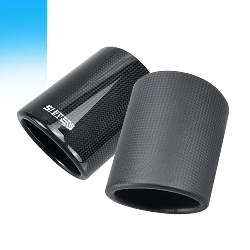 Sumsoo – Cache-tuyau d'échappement universel pour voiture, haute qualité, finition mate ou brillante, en fibre de carbone, pour embout d'échappement ou silencieux