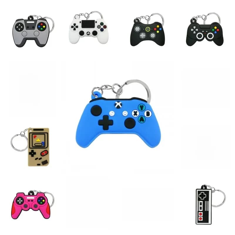 1 pièces PVC nouveau style Machine de jeu porte-clés et porte-clés mignon manette de jeu Joystick porte-clés sac voiture suspendus ajustement hommes garçon clés