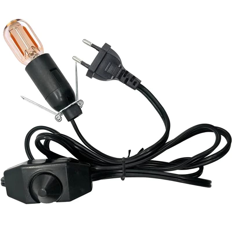 Cordon de lampe à sel de l'himalaya avec variateur, support de lampe à main E14, prise d'ampoule, prise ue, câble d'alimentation de 1.8m, Base de lampe à lave
