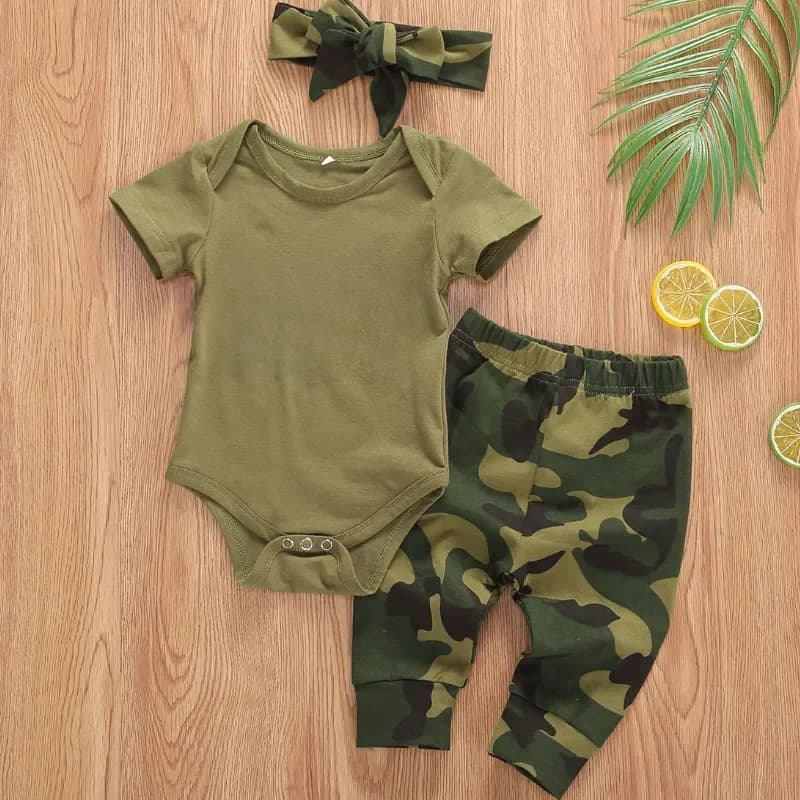 Ensemble de vêtements d'été pour bébés filles et garçons, combinaison de batterie imprimée lettre CamSolomon à manches courtes, Y + pantalon + chapeau/bande de sauna