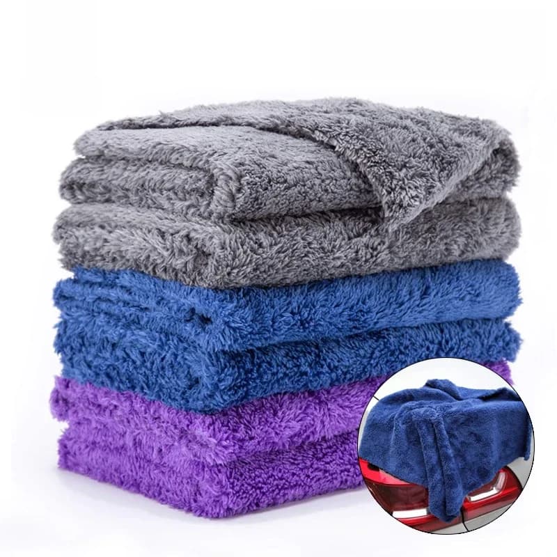 3/5/10 pièces de Lavage de Voiture Microfibre Serviette Nettoyage de Voiture De Séchage Chiffon De Polissage Doux Sans Bord Voiture Fartage Serviette 40X40CM 350GSM microfibre voiture nettoyage