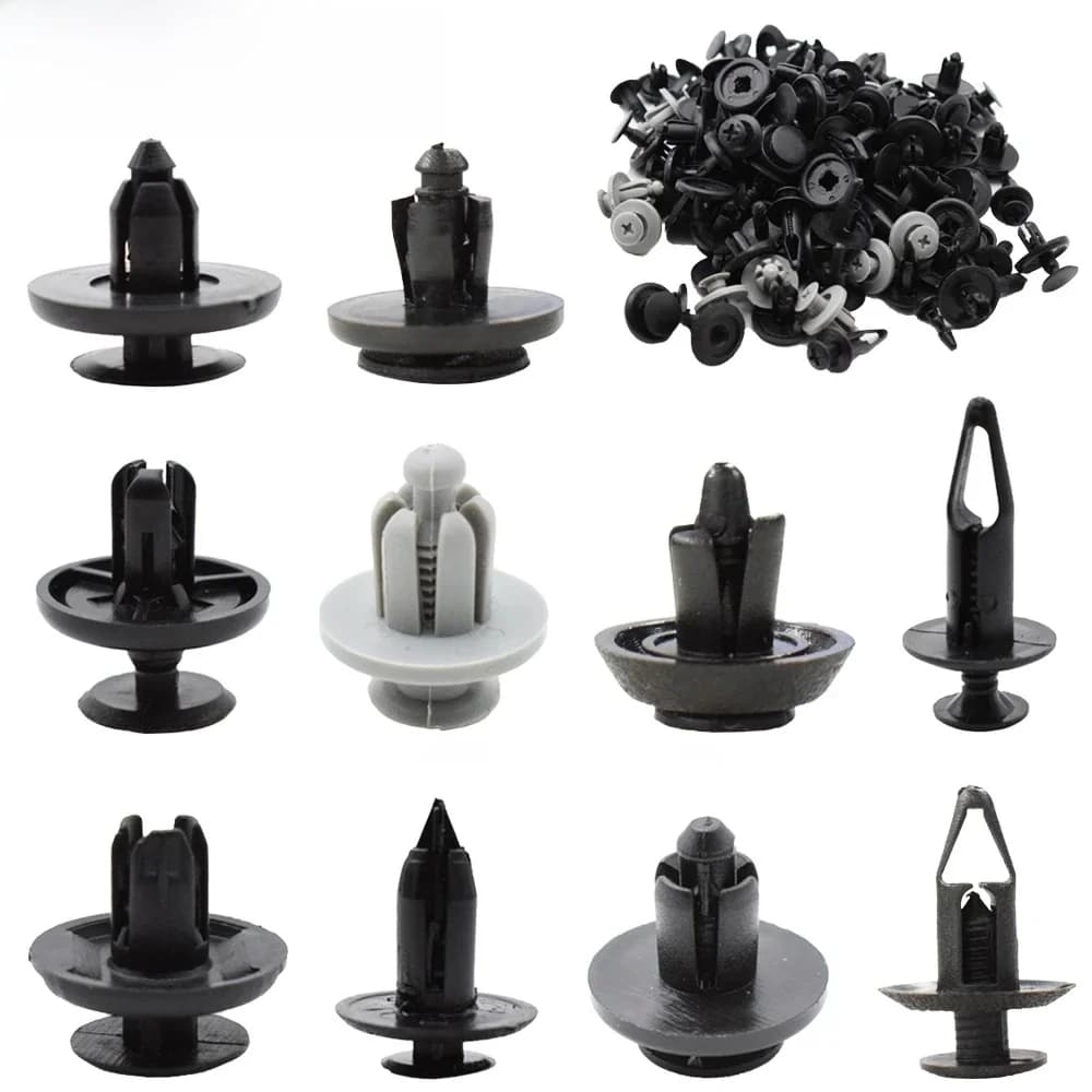 Clips de voiture en plastique mixte pour Audi Honda Mazda, attaches automatiques, clip de pare-chocs de véhicule, retenue de rivet, panneau de porte, doublure de garde-boue, 100 pièces