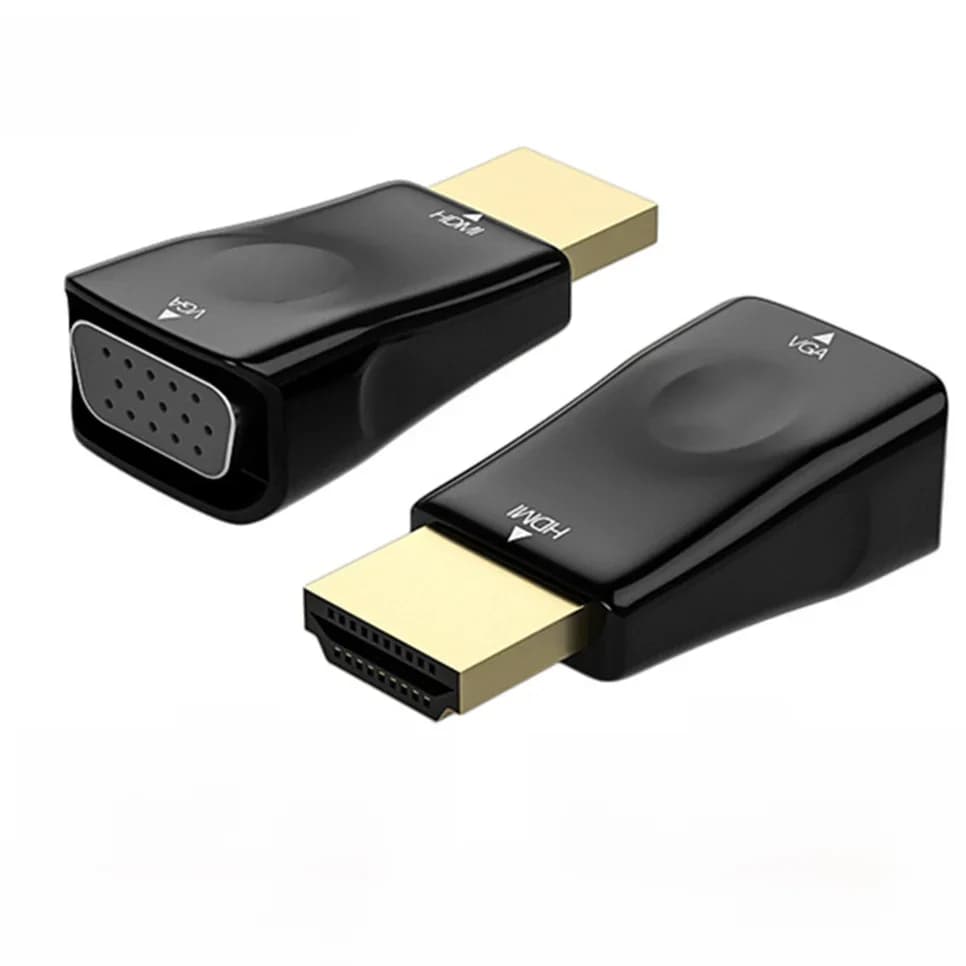 Adaptateur mâle vers femelle HDMI vers VGA, convertisseur de câble Audio HD 1080P, pour PC portable, boîtier TV, affichage d'ordinateur, projecteur
