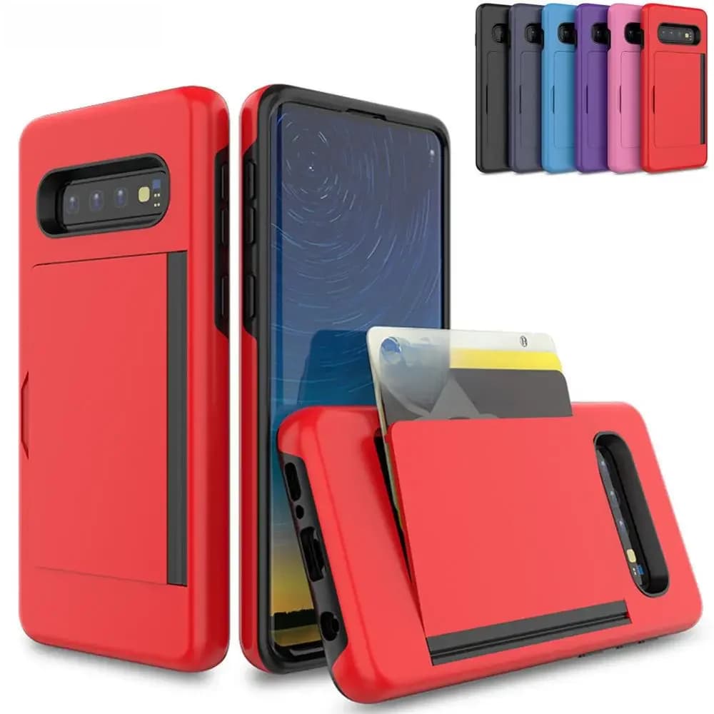 Porte-cartes de visite couleur bonbon, pour Samsung Galaxy S10 5G S10Plus S10E A20 A30 A50 S10 + Fundas Capa
